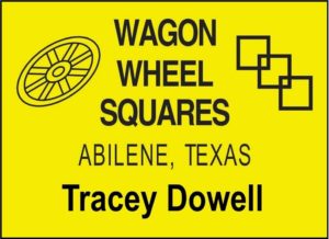 Wagon Wheel Squares Caller Badge Black Border